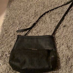 All black crossbody bag